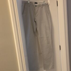 Men's Boss Gray Chinos Classic Straight-Leg Sz 32R